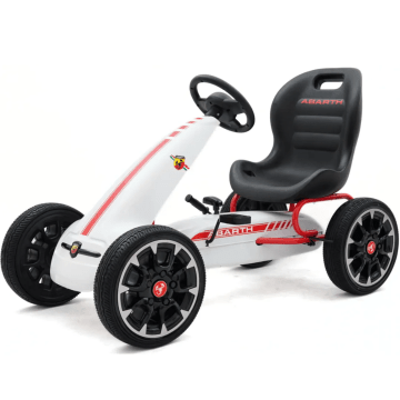 Fiat Abarth Dětská šlapací Motokára Go-kart Biela