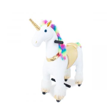 Kijana unicorn rijdend speelgoed regenboog klein